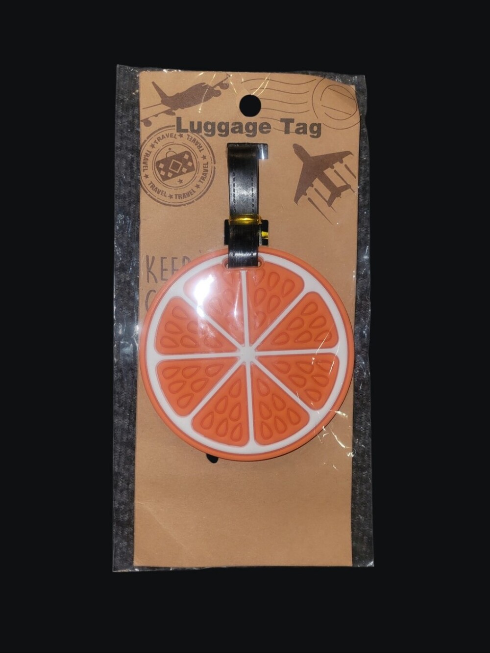 Orange Slice Silicone Luggage Tag
